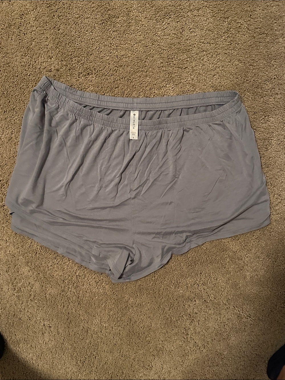 Athleta Light Gray Athletic Lounge Shorts